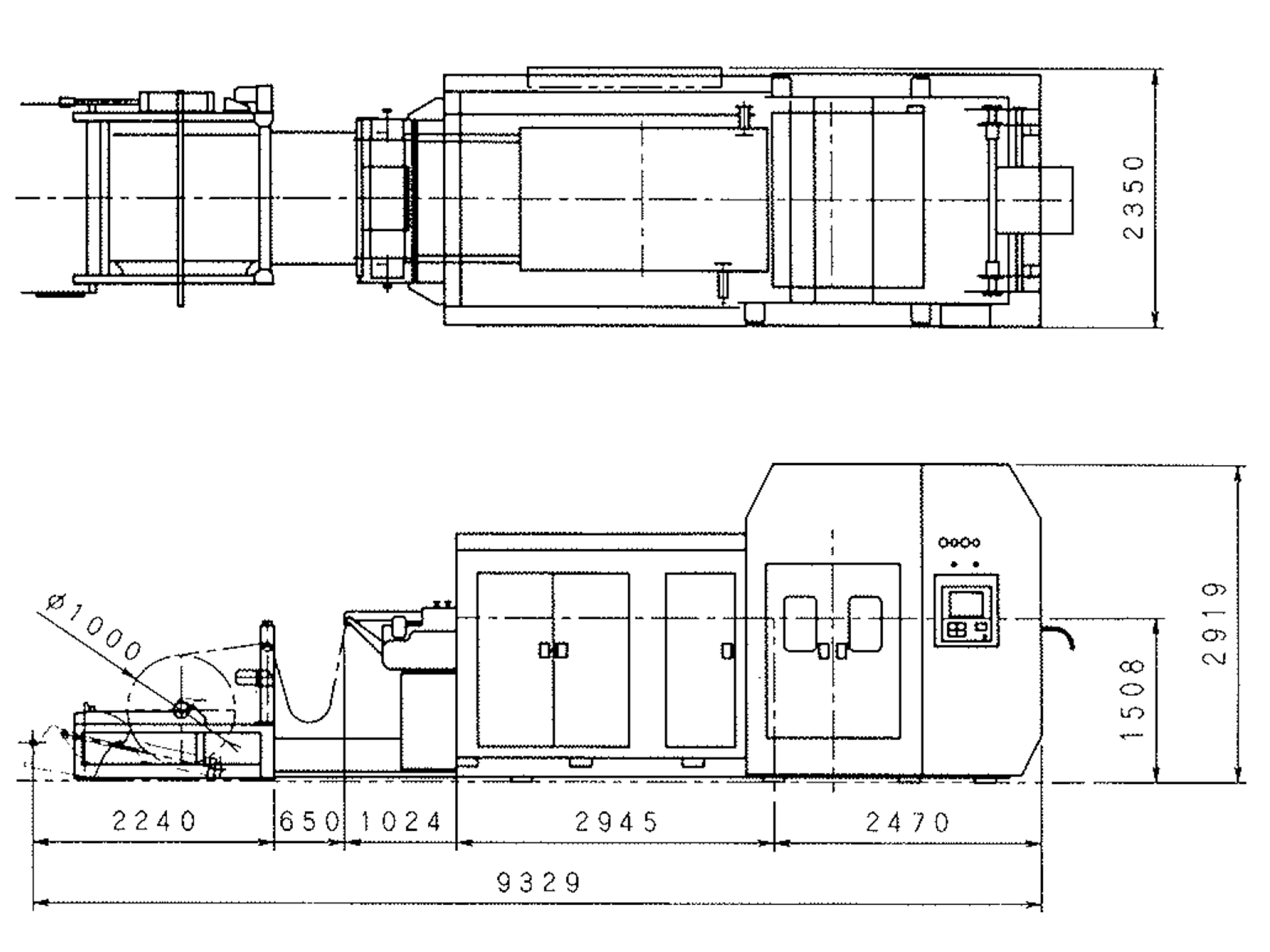 TFP-T-1000 Series Dimensional drawing